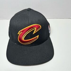 NBA Cleveland Cavaliers Mitchell & Ness Snapback Hat Cap Red Satin Bill Black OS
